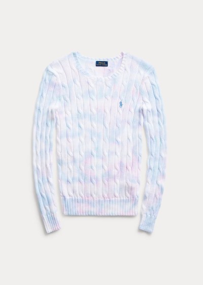 Women's Polo Ralph Lauren Tie-Dye Cable-Knit Sweater | 427398OWL